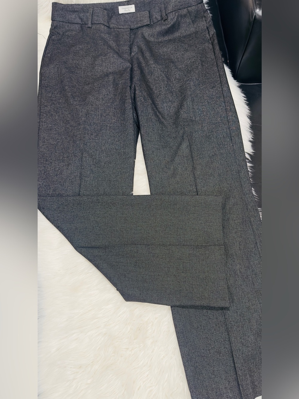 Charter Club Women's Wide-Leg Trouser Dress Pants in Charcoal Dark Gray Size 14